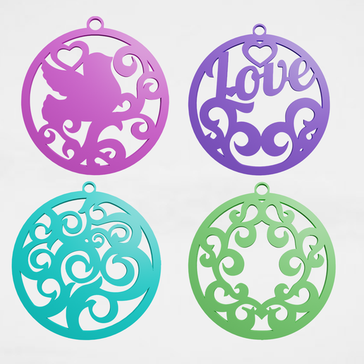 Ornaments x4 3D model