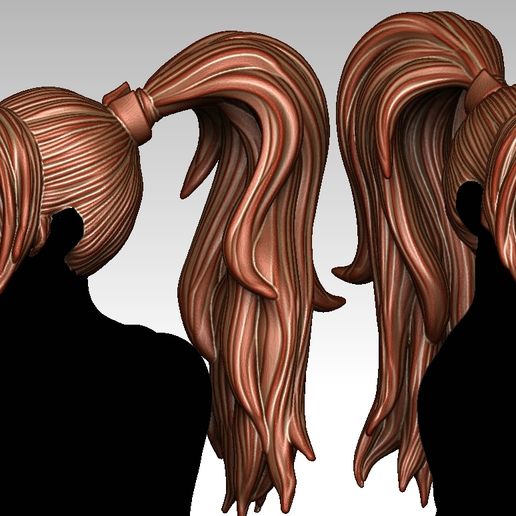 3D Hair style for girl 3D model