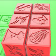 1-Cube-dino-6-sides.png 用于橡皮泥和感官游戏的益智恐龙立方体