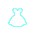 Princess-Dress-1.png Princess Dress Cookie Cutter | STL File