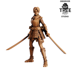 a1.png Datei STL Ronin Mädchen・Modell für 3D-Druck zum herunterladen