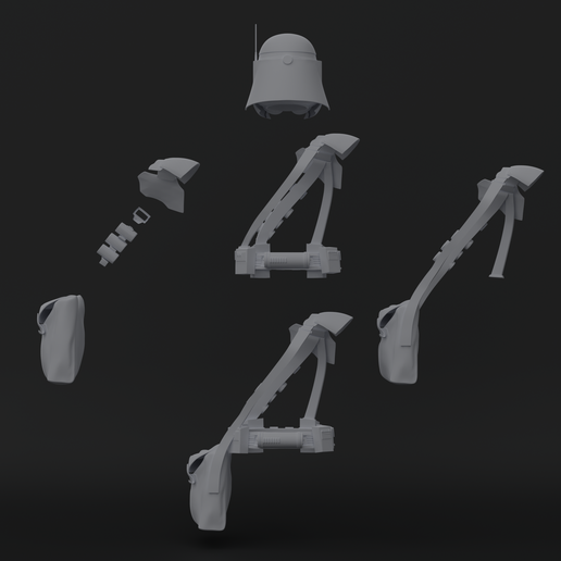 bacara6.png Clone Commander Baccara - Heavy Clone - One12 - STL files 3D print model