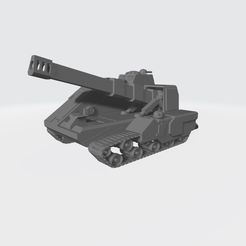 SM2-Heavy-Artillery-Vehicle-rear-main-gun-support_fully-merged.jpg Download STL file Battletechnology SM2 Mobile Heavy Artillery Vehicle • 3D printer template, kiwicolourstudio