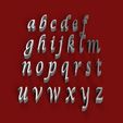 lucidamin.jpg LUCIDA CALLIGRAPHY font lowercase 3D letters STL file