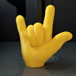 784D618E-61ED-45BB-8562-7C1680197DA4.jpg Fichier STL Emoji Main 🤟 Geste d'amour・Objet imprimable en 3D à télécharger