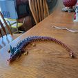 Kristalldrache, bewegliches Flexi-Wackeltier, Druck an Ort und Stelle, Fantasy