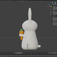 2c.png Rabbit with carrot, cute blender and stl files