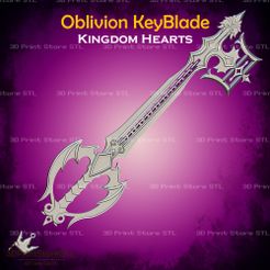 1.jpg Oblivion KeyBlade From Kingdom Hearts - Fan Art 3D print model