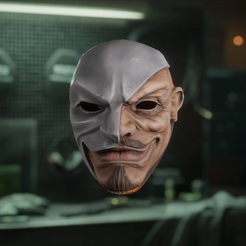 ign3.png Archivo STL Máscara Le Fantome de PAYDAY 3.・Modelo de impresión 3D para descargar