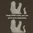 75-Scale.png T-REX DINOSAUR HEAD WALL MOUNT NO SUPPORTS