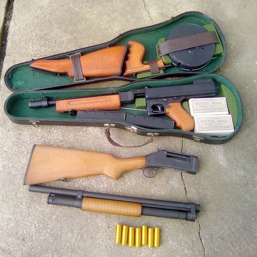 🔫 zvc toy gun winchester 1897・3D Print with the Prusa i3MK3S+ 3D