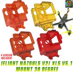 iFlight-Nazgul-5-V2-XL5-V5.1-GH11-Mini-30-Degree-Mount-1.jpg iFlight Nazgul5 V2 / HD XL5 V5.1 Gopro Hero 11 Mini Mount 30 Degree