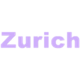 Zurich_name.stl Wall silhouette - City skyline Set