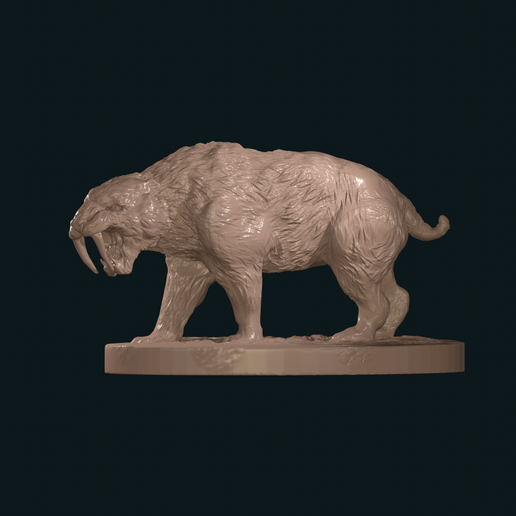 IMG_0109.png Sabre tooth tiger smilodon standing stl