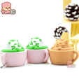 Yum3D-Matcha Cat Fidget Clicker Keychain_08.png Yum3D Matcha Cat Fidget Clicker Keychain - Cute Backpack Keychain