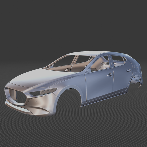 Mazda 3 2019 Body Ready for 3D Printing