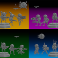 4-monopose-factions.png 3D file SERVOCORE ALL FACTIONS - ASSISTANT DROID SQUAD -MONOPOSE- 28mm・Design to download and 3D print