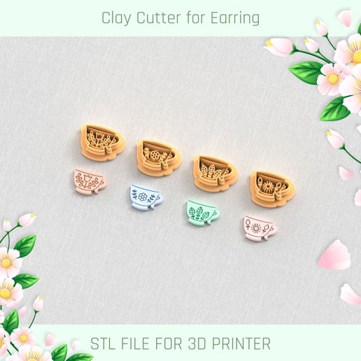 Folk Art Cups Pack Clay Cutter