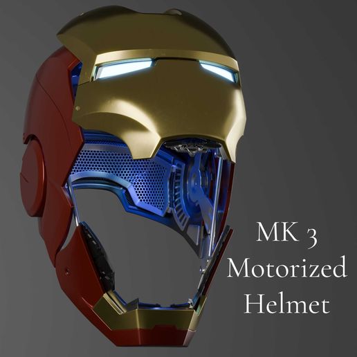 Iron Man Motorized Mk 3 3D Printable Iron Man Helmet STL 3D File for 3D  printingCults