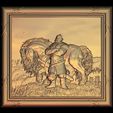 289.jpg warrior soldier viking with horse