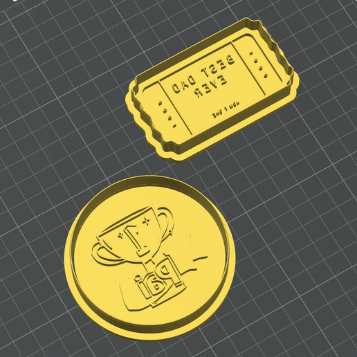 Father's Day Cutter Set (2 Designs) | STL for Cookies & Fondant