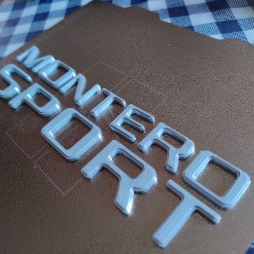 📛 Mitsubishi Montero Sport Rear Emblem 2001-2006 | STL & 3MF Multicolor ...