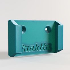 Makita_FINAL-v1.jpg STL-Datei Makita 18V Akku Wandhalterung (sauberes Design) / Halter・3D-druckbares Modell zum Herunterladen