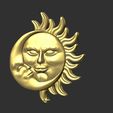 2.jpg Sun and Moon Pendant 3D print model