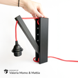 WallCableHanger_square.png Adjustable Wall Light Holder 💡🔧🖼️, Design Cable Lamp 🔌🪛
