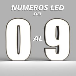 NUMEROS LED Ptah PACK LED NUMBERS FROM 0 TO 9 - SIGN - POSTER