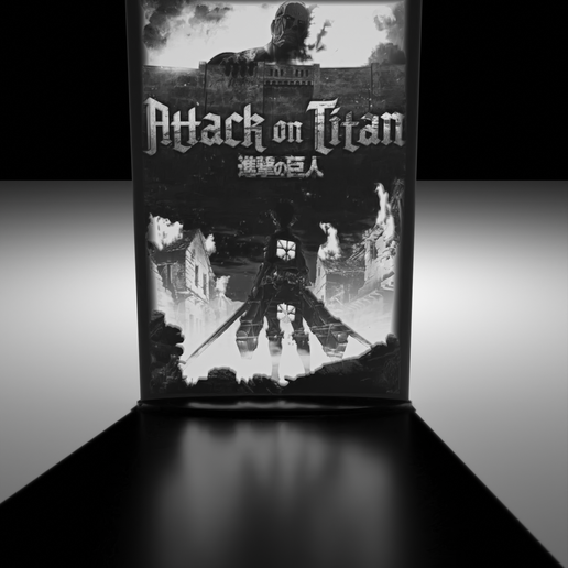 AOTbw-1.png Attack on Titan HQ Lithophane