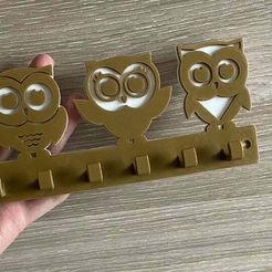 Sans_titre-1.jpg Download free OBJ file Owls Keys Holder • 3D printer template, Guilouz