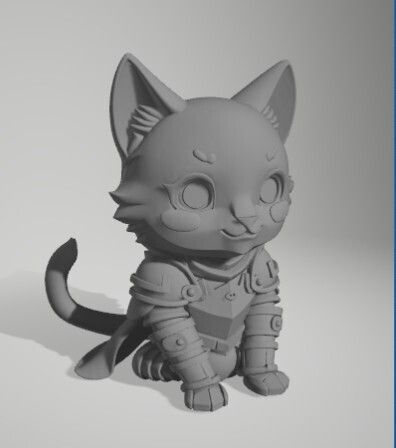 Kawai Cat Armored 3D model