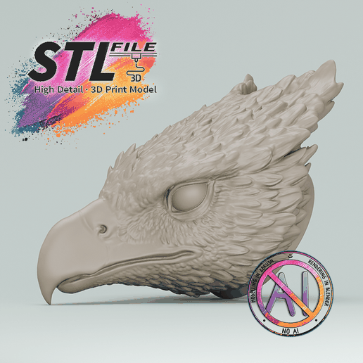 02 Hippogriff / Bird of Prey – Art Doll Head
