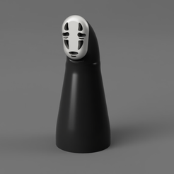 1.png Archivo STL gratis Florero Sin cara Kaonashi・Objeto de impresión 3D para descargar