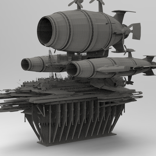 OBJ file Cathedral Airship 1・3D printer design to download • Cults