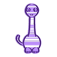 dino_largo_stamp.stl Dinosaur Cutter - Cookie Cutter Dinosaur Dinosaur