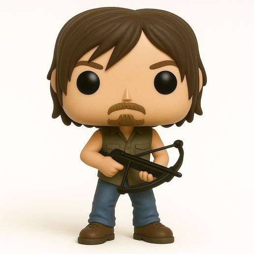 🚶 FUNKO POP DARYL DIXON THE WALKING DEAD・ STL File for 3D