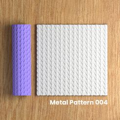 Roller_Pattern_Metal_Pattern_004_Cam01.jpg Fichier STL Metal Pattern 004 | Rouleau de texture・Design pour imprimante 3D à télécharger