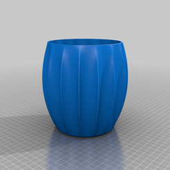 Rib_Round_Vase.png Free STL file Rib Round Vase / Pot・Template to download and 3D print
