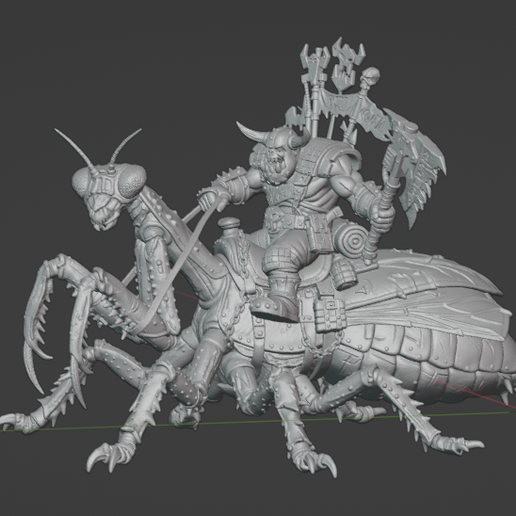 🎲 Ork Boss Rider・ STL File for 3D printing・Cults
