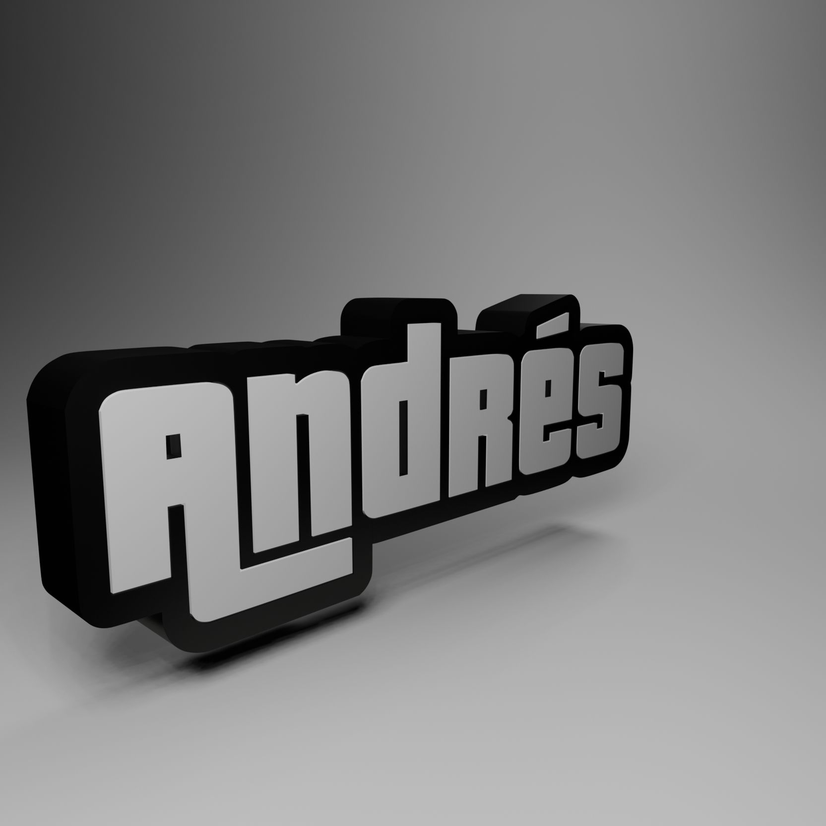 Download STL file Andres - Illuminated Sign • 3D printer model ・ Cults