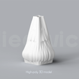 C_4_Renders_1.png Niedwica Vase C_4 | 3D printing vase | 3D model | STL files | Home decor | 3D vases | Modern vases | Floor vase | 3D printing | vase mode | STL