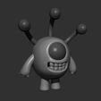 t4.jpg Cute Yellow Four-Eyed Alien Toy  3D Print Model