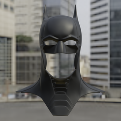 TBM-1.png 3D file The Batman 2022 Cowl Neck and Collar V2・3D printing template to download