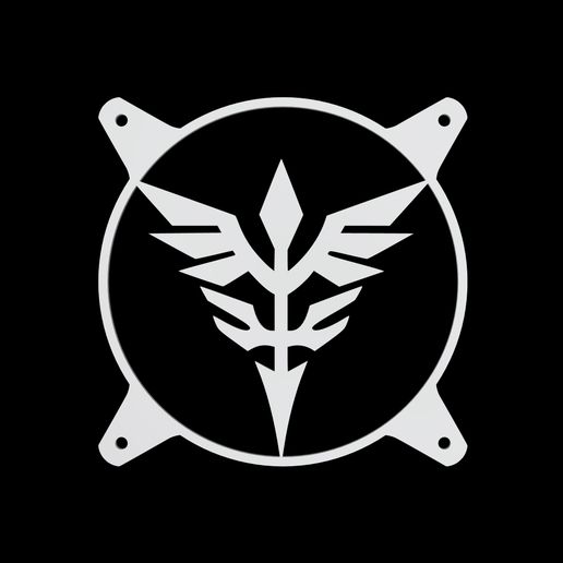 GUNDAM - Custom 120mm Fan Grill Face Plate Cover - PC Gamer Modding