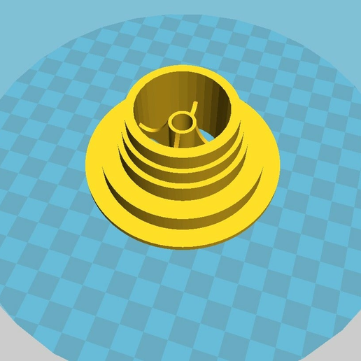 Universal Spool holder 74mm, 57mm, 52mm ,48mm Micromake D1 - 3D model önizlemesi