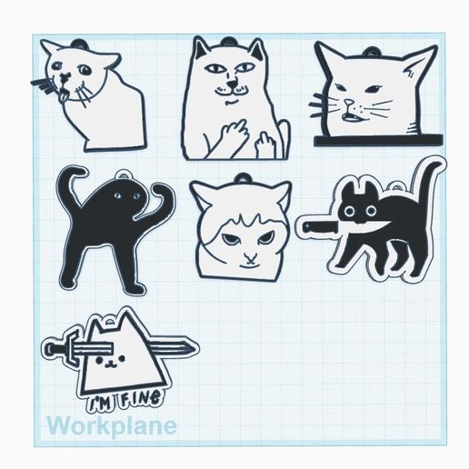 Gatos memes 3D model