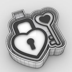 1_2-color.jpg STL file key to my heart - freshie mold - silicone mold box・3D printing idea to download
