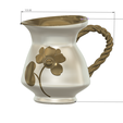 coffee-tea-pot-vase-79 v11-d21.png stylish coffee milk tea cream pot vase cup vessel watering can for flowers ctp-79B for 3d-print or cnc
